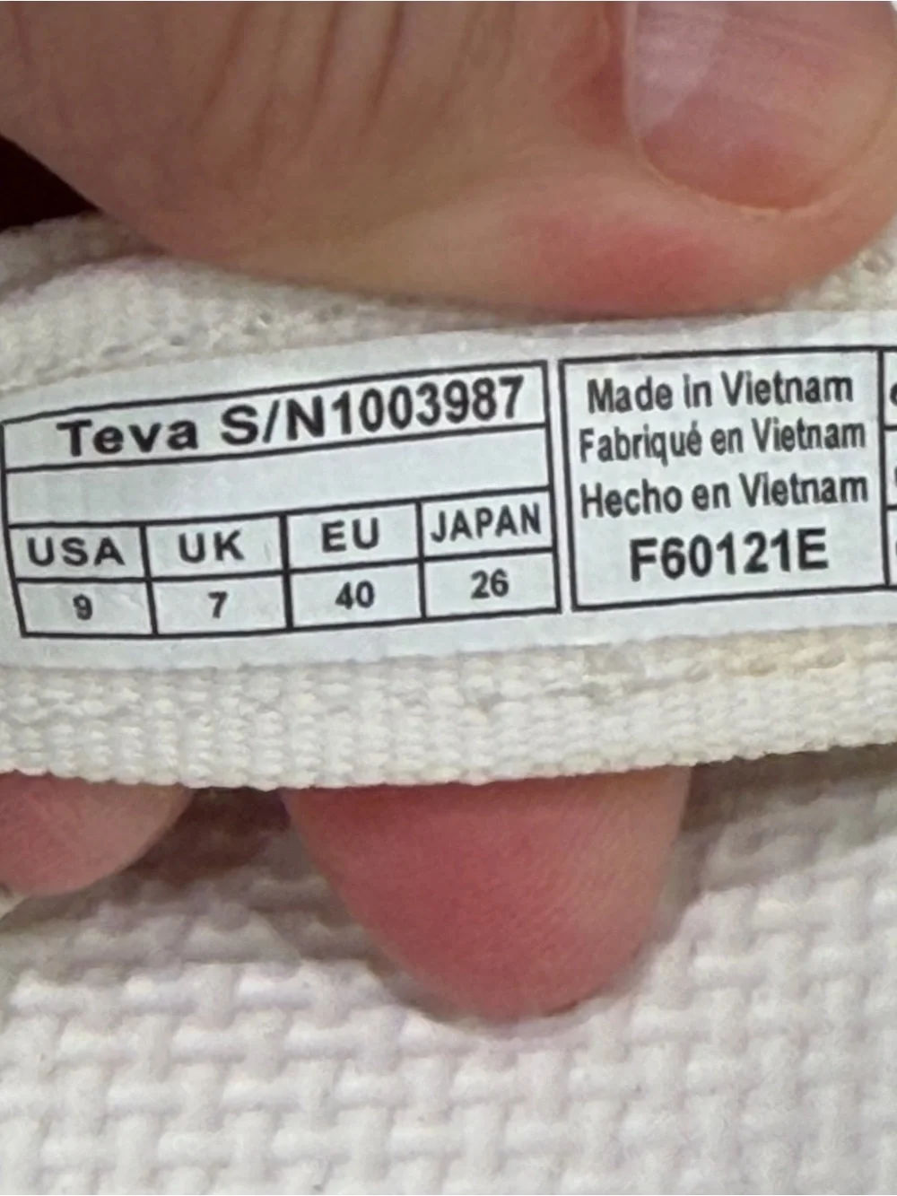 Teva White Women's Adjustable Sport Sandals 9